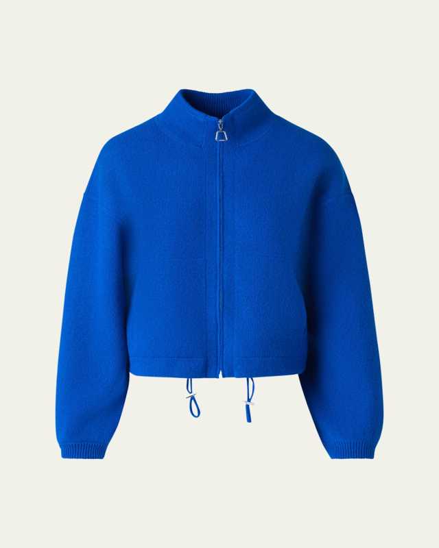 Cashmere Knit Zip Cardigan